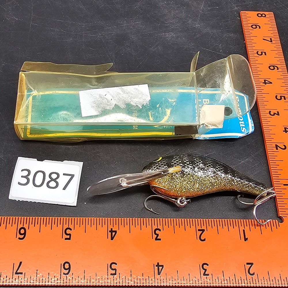 w Box Strike King Crankbait Fishing Lure Gold Black Orange Glitter Deep Diver 3"